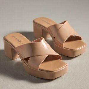 Jeffrey Campbell NWT in box Bubblegum jelly Block Heels; Sz 10; super comfy